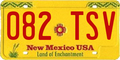 NM license plate 082TSV