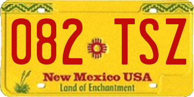 NM license plate 082TSZ