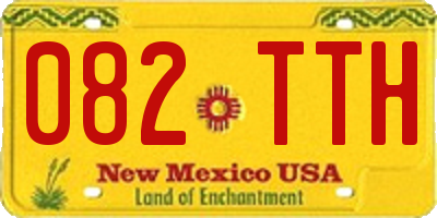 NM license plate 082TTH