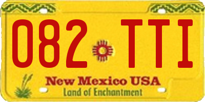 NM license plate 082TTI