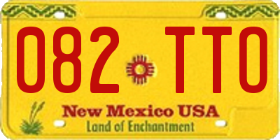 NM license plate 082TTO