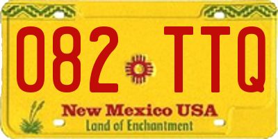 NM license plate 082TTQ