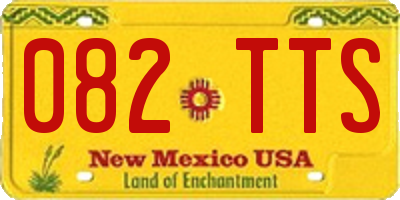 NM license plate 082TTS