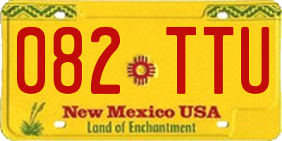 NM license plate 082TTU