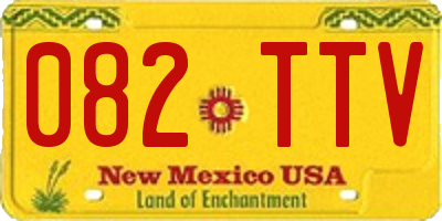 NM license plate 082TTV