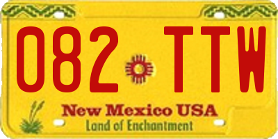 NM license plate 082TTW