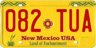 NM license plate 082TUA