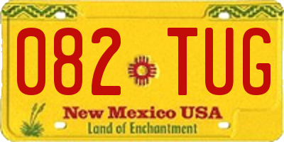 NM license plate 082TUG