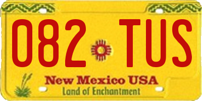 NM license plate 082TUS