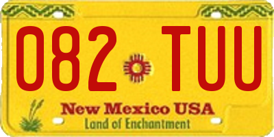 NM license plate 082TUU