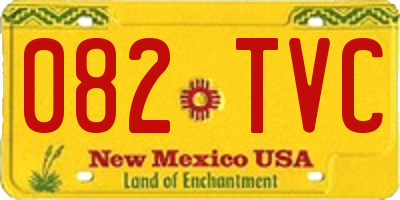 NM license plate 082TVC