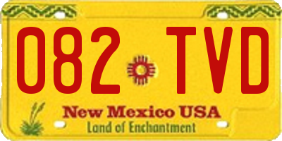 NM license plate 082TVD