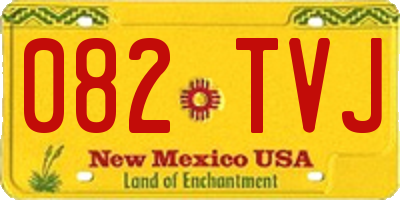 NM license plate 082TVJ