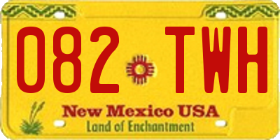 NM license plate 082TWH