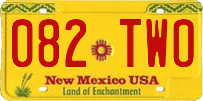 NM license plate 082TWO