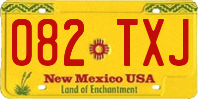 NM license plate 082TXJ