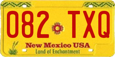 NM license plate 082TXQ