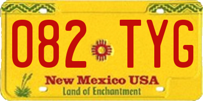 NM license plate 082TYG