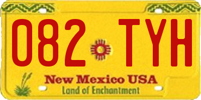 NM license plate 082TYH