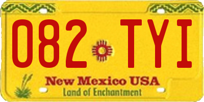 NM license plate 082TYI