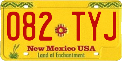 NM license plate 082TYJ