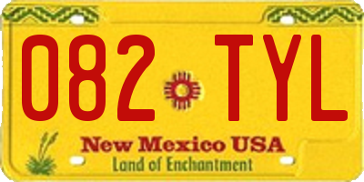 NM license plate 082TYL