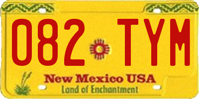 NM license plate 082TYM