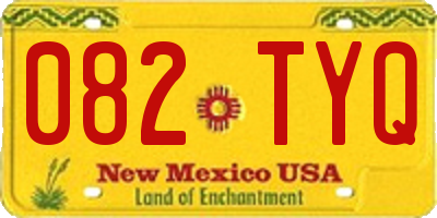 NM license plate 082TYQ