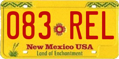 NM license plate 083REL