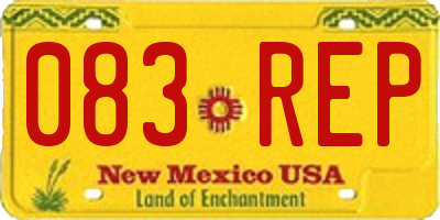NM license plate 083REP