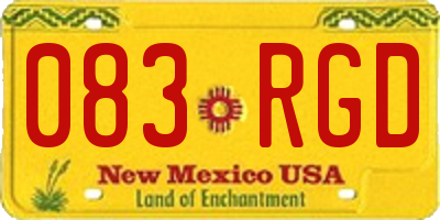 NM license plate 083RGD
