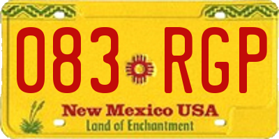 NM license plate 083RGP