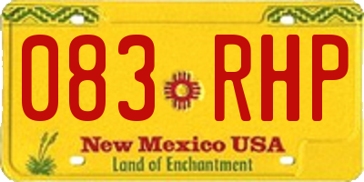 NM license plate 083RHP