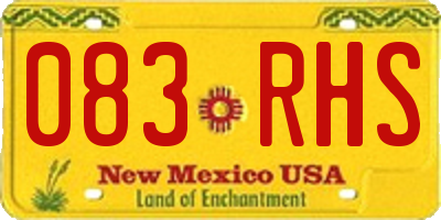 NM license plate 083RHS