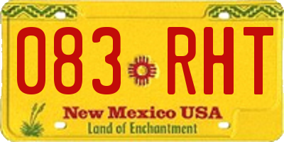 NM license plate 083RHT