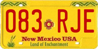 NM license plate 083RJE