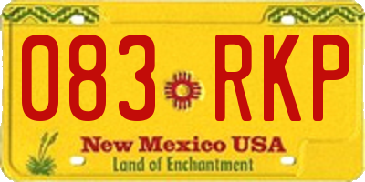 NM license plate 083RKP