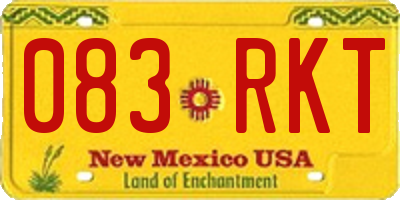 NM license plate 083RKT