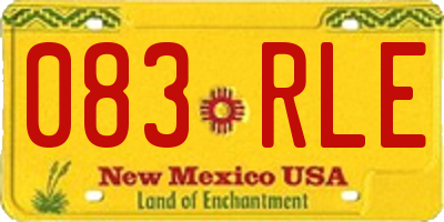 NM license plate 083RLE