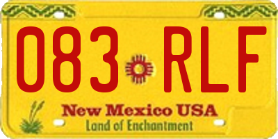 NM license plate 083RLF