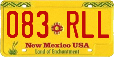 NM license plate 083RLL