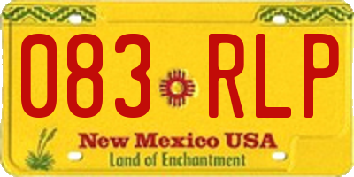 NM license plate 083RLP