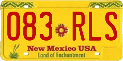 NM license plate 083RLS