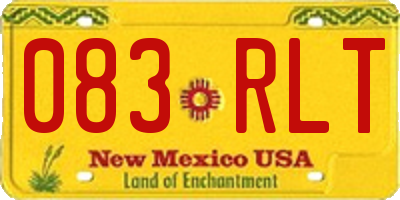NM license plate 083RLT