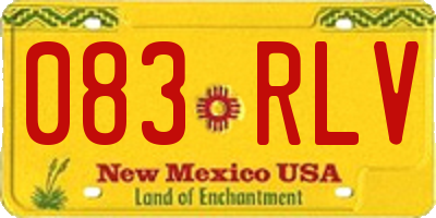 NM license plate 083RLV