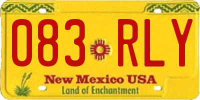 NM license plate 083RLY