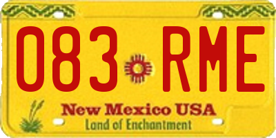NM license plate 083RME