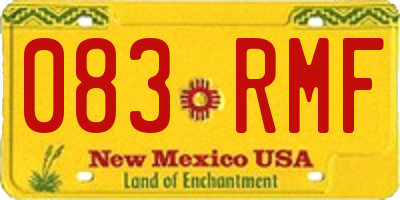 NM license plate 083RMF
