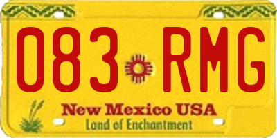 NM license plate 083RMG