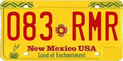 NM license plate 083RMR